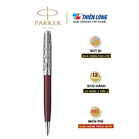 Bút bi cao cấp Parker SON X-Metal Red CT GB-2119783 - Thép không gỉ