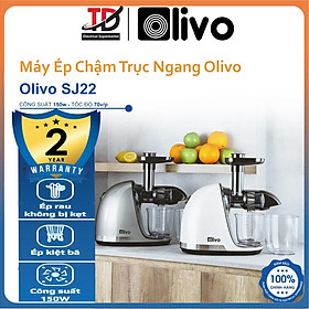 Máy Ép Chậm Olivo SJ22 Trục Ngang, Ép Kiệt Bã Trái Cây Rau Củ, Độ Ồn Thấp, Hàng Chính Hãng