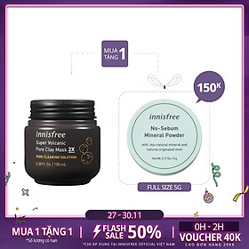 Siêu Mặt Nạ Chăm Sóc Lỗ Chân Lông Innisfree Super Volcanic Pore Clay Mask 2 x 100ml - 131171056