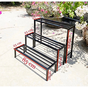 Mua Kệ kê chậu hoa kiểng sân vườn - Bộ 3 kệ tam cấp sân vườn