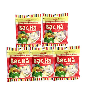 Combo 5 gói kẹo Ai Ơi Bạc Hà Hương Chanh Túi 85 grams