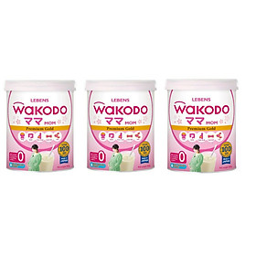 Bộ 3 Lon Sữa Bột Wakodo Mom - 300g