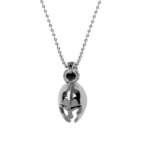 Fashion Punk Stainless Steel Greek   Shape Pendant Necklace Chain