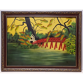 Mua TRANH SƠN MÀI - CẦU THÊ HÚC HỒ GƯƠM