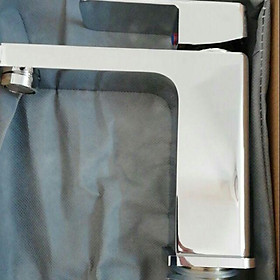 Vòi lavabo nóng lạnh đồng thau mạ niken