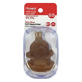 Núm ty I-Byeol Nano Silver cổ rộng size SS (0 - 1 tháng)