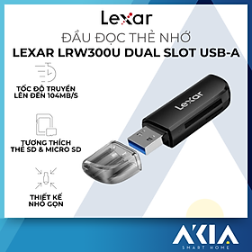 Mua Đầu đọc thẻ nhớ Lexar LRW300U Dual-Slot SD / MicroSD USB 3.2   tốc độ đọc 104MB/s - Hàng chính hãng BH 12 tháng