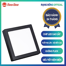Đèn LED ốp trần LN08 Rạng Đông  Model: 300x300/24W  6500K (Black) SS