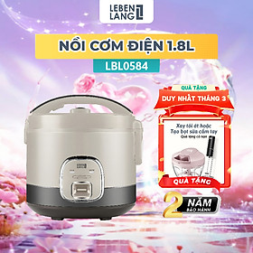 Nồi Cơm Điện Lebenlang 1.8L LBL0584, 950W, Lòng Inox 304, Giữ Ấm Tự Động, Bảo Hành 2 Năm - hàng chính hãng