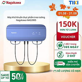 Máy khử khuẩn thực phẩm treo tường Nagakawa NAG3905 - Công nghệ Hydroxyl - Hàng Chính Hãng
