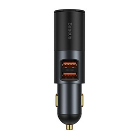 Mua Tẩu sạc nhanh mở rộng 120W Baseus Share Together Fast Charge dùng cho xe hơi (120W  TypeC / USB Port  QC / PD3.0 Car Quick Charger with Cigarette Lighter Expansion Port ) - Hàng Chính Hãng