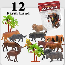 Đồ chơi 12 mô hình thế giới động vật Vacimall Animal Farm World cho bé 3