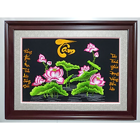Mua TRANH THÊU THƯ PHÁP CHỮ TÂM