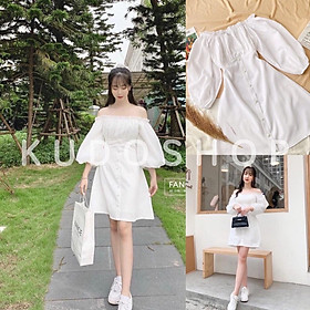 Đầm suông Linen bột Premumiun tay lỡ kèm đai rời  Trắng  Lazadavn