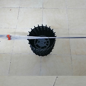 10 CHẬU NHỰA GIẢ GỖ FI 23 -NSX Bình Thuận Plastic!- VÀ 10 MÓC INOX 80CM TREO CHẬU SIÊU BỀN!!!