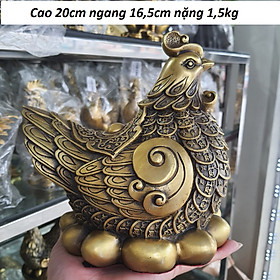 Mua Tượng gà ấp trứng vàng bằng đồng MS40