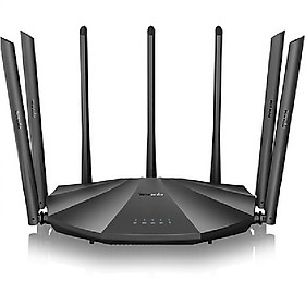 Bộ Phát Wifi Tenda AC23 Chuẩn AC2100Mbps 7 Râu Xuyên Tường Có Cổng Lan Gigabit Tặng Cáp Mạng Dài 2m 8 Lõi Đồng - Hàng Chính Hãng