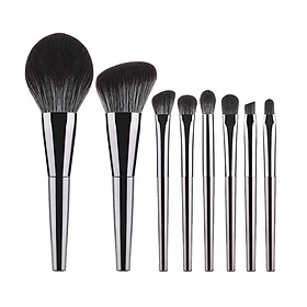 FLD 8 cái Kim Loại Ống Dài Trang Điểm Bộ Son Phấn Nền Phấn Mắt Chải Chân Mày Công Cụ Maquillaje Profesional - one