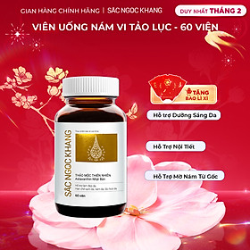 Viên uống Sắc Ngọc Khang Vi tảo lục (60 viên) giúp trẻ hóa làn da xua tan vết nám, hỗ trợ cân bằng nội tiết tố, bổ huyết, điều kinh, hỗ trợ giảm các triệu chứng tiền mãn kinh