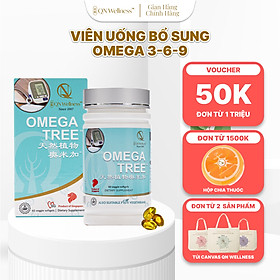 Viên Uống Omega-3 Thực Vật Omega Tree QN Wellness Thuần Chay Chiết Xuất Từ Dầu Hạt Lanh, Hỗ Trợ Sức Khỏe Tim Mạch & Làn Da - Hộp 60 Viên