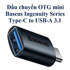 Đầu chuyển OTG C male ra USB 3.1 female Baseus Ingenuity ZJJQ00003_Màu ngẫu nhiên - Hàng chính hãng