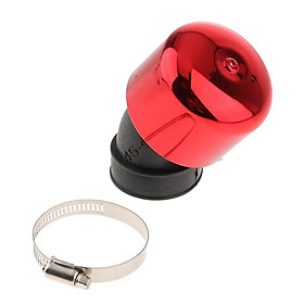 Red   Motorcycle Air  Cleaner Bent Angled for  Universal