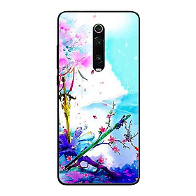 Ốp Lưng in cho Xiaomi Mi 9T Mẫu Nền Kiếm Hoa Vàng - Hàng Chính Hãng