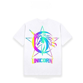 Hình ảnh Áo Thun Unisex Form Rộng Unicorn KL Phản Quang 7 Màu , Áo Phông Cotton Cổ Tròn Tay Ngắn Thời Trang Nam Nữ