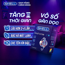 Bao cao su Shell Seahorse kéo dài thời gian - Hộp 3 cái | SHELL CHÍNH HÃNG
