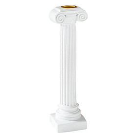 Roman Column Candlestick Resin Marble Pillar Candle Holder 4 Colors Dark Red
