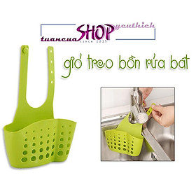 Giỏ treo bồn rửa bát - đựng giẻ rửa bát, xà phòng, bàn chải, miếng cọ rửa - chất liệu nhựa dẻo nguyên sinh (GD01)