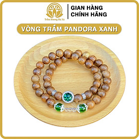 Vòng tay đôi trầm hương phong thủy HÀ XÁ mix charm pandora minh nguyệt đeo tay cặp đôi nam nữ may mắn bình an tài lộc