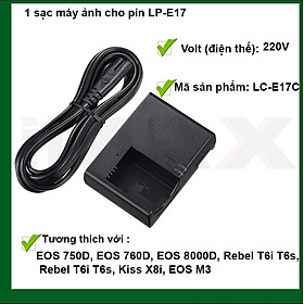 Mua Sạc pin for Canon LP-E17 tự ngắt khi pin đầy dùng cho máy ảnh Canon 77D  750D  760D  800D  M6  M3  M5