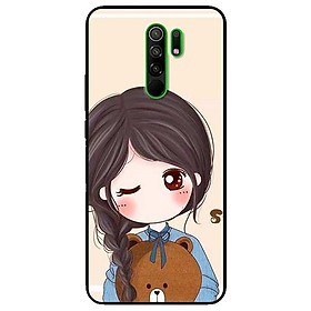 Ốp lưng dành cho Xiaomi Redmi 9 mẫu Nàng Ôm Gấu