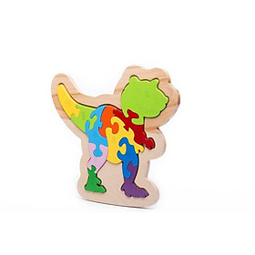 Đồ chơi gỗ tranh ghép Puzzle Khủng long bạo chúa T -rex