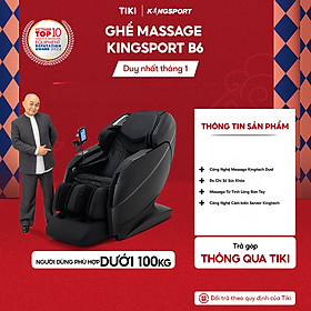 Ghế massage KINGSORT Premium B6 23 bài massage cao cấp,  công nghệ massage Kingtech Dual, đo chỉ số sức khỏe