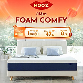 Nệm Foam Comfy NOOZ Home Goods Mattress Tiêu Chuẩn CertiPUR-US Ruột Đệm Cao Su Non Hỗ Trợ Nâng Đỡ Vỏ Đệm Tencel