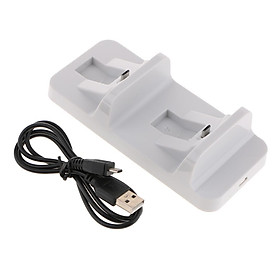 for Sony PS 4 Slim/Pro Dual USB Controller Charger -White -Charging Dock Station