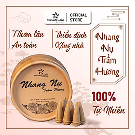 Nhang Nụ Trầm Hương tự nhiên khói chảy ngược - Trầm Hương 12 năm - Thơm dịu nhẹ, không cay mắt, không kích mũi - Hộp 40 nụ - Thiên Mộc Hương