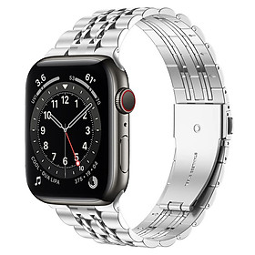 Dây Đeo Thép Luxury Dành Cho Apple Watch Series 1-8 Size 42/44/45mm, Apple Watch Ultra 49mm Steel Band_ Hàng Chính Hãng