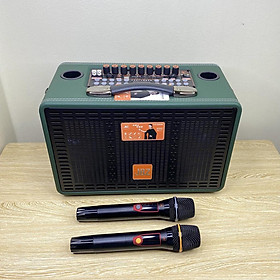 Mua Loa karaoke bluetooth JBZ J08-7 tặng 2 micro không dây ( Hàng Chính Hãng )
