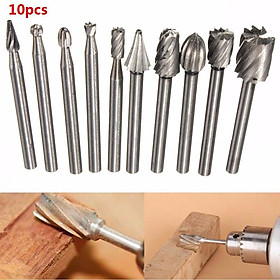 Bộ 10 đầu mài khắc gỗ, phay, đánh bóng chuôi 3mm - Mũi mài mini