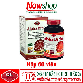 Alpha Brain Olympian Labs hộp 60 viên bổ não giảm đau đầu chóng mặt giảm căng thẳng tăng trí nhớ