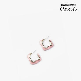 CECI - Khuyên tai nữ khoen vuông dáng hở thời trang CC1-07000106