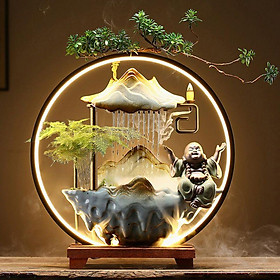 Hình ảnh Thác Nước Phong Thủy, Đài Thưởng Trầm máy phun sương, trang trí bàn trà