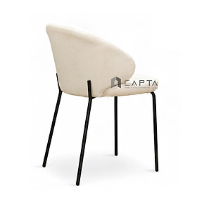 Ghế tiếp khách văn phòng nệm vải bố ECO 25A-F Ghế phòng ăn nhà hàng cafe chân sắt sơn tĩnh điện Dining Chairs