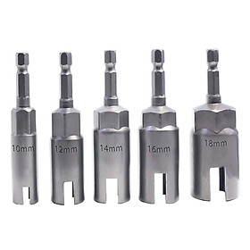 5x Professional Nut Driver, 1/4 inch Hexagon Handle, Nuts Drill Bit for Tighten Screws Nuts Bolts