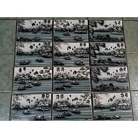 Mua Tranh Phong cảnh Đồng quê khói Cao cấp MNV-SMMT01-5