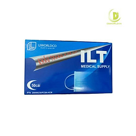 Khẩu trang y tế ILT Xanh 4 lớp kháng khuẩn - Hộp 50 cái