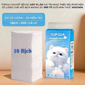 Mua Thùng 10 bịch giấy treo đa năng 4 lớp 1000 tờ GiaGia  Top Gia  Khăn rút vệ sinh treo tường